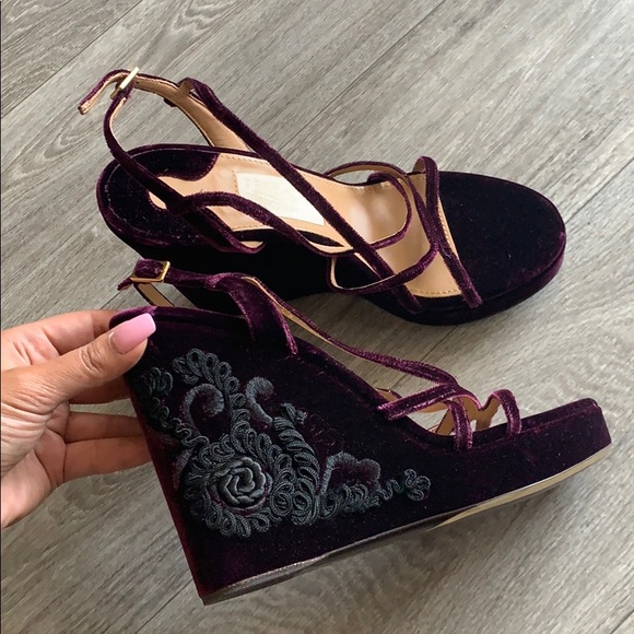 Salvatore Ferragamo Wedge Platform Sandals Size7.5 - Picture 1 of 5